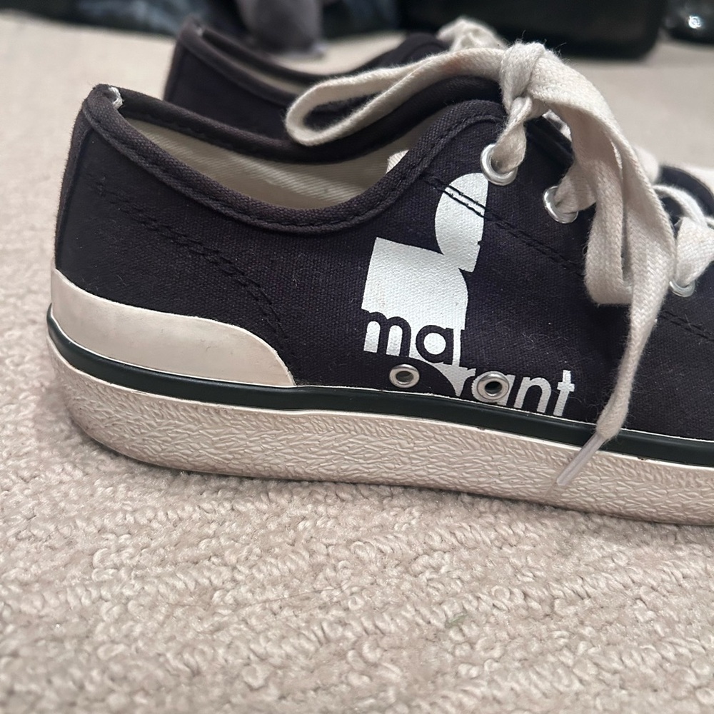 Isabel Marant Black and Cream Casual Sneakers